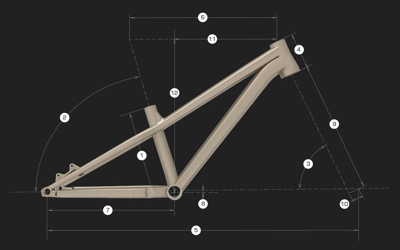 Commencal Meta HT 24 Champagne - геометрия