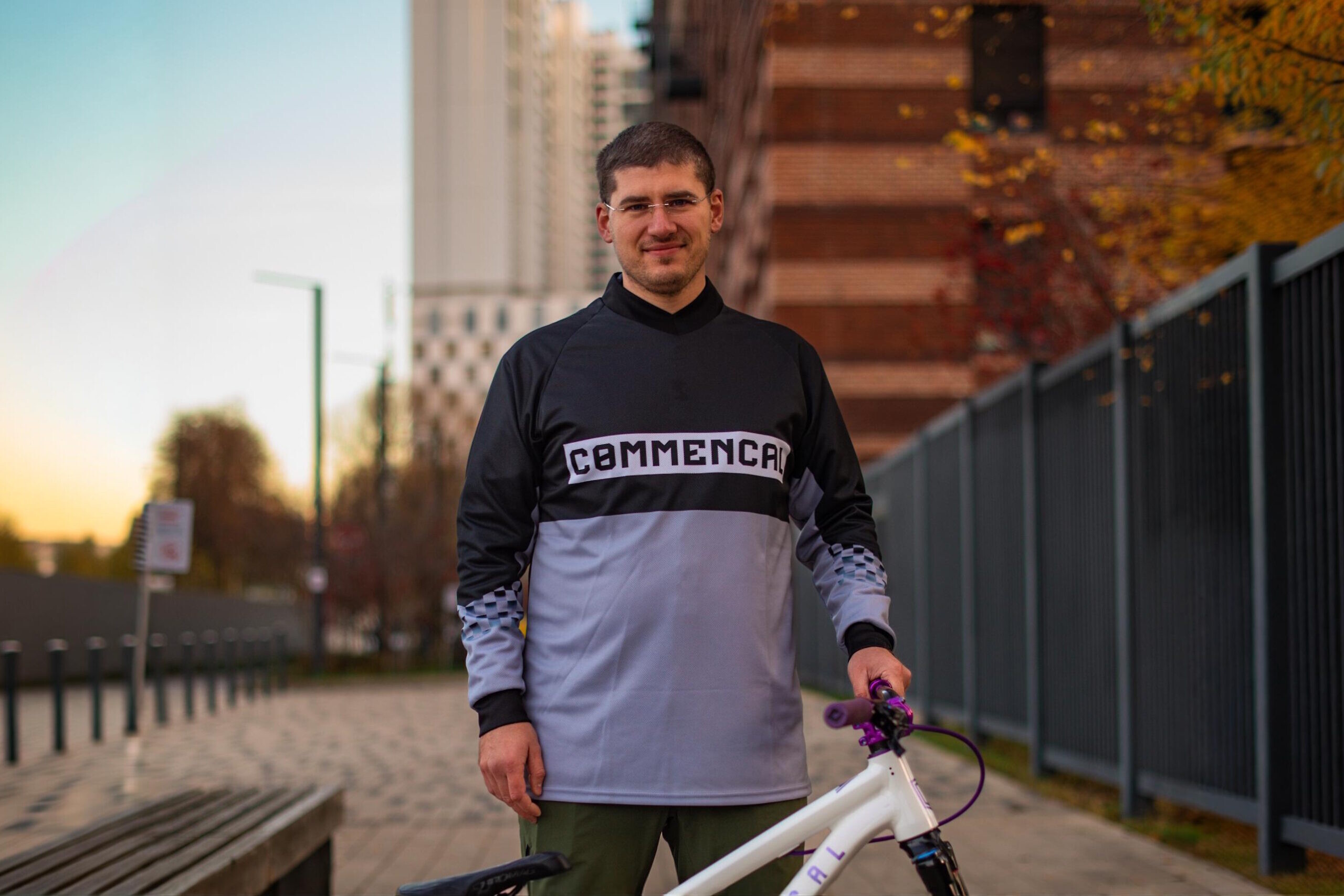 Джерси Commencal Russia серо-черная длинный рукав