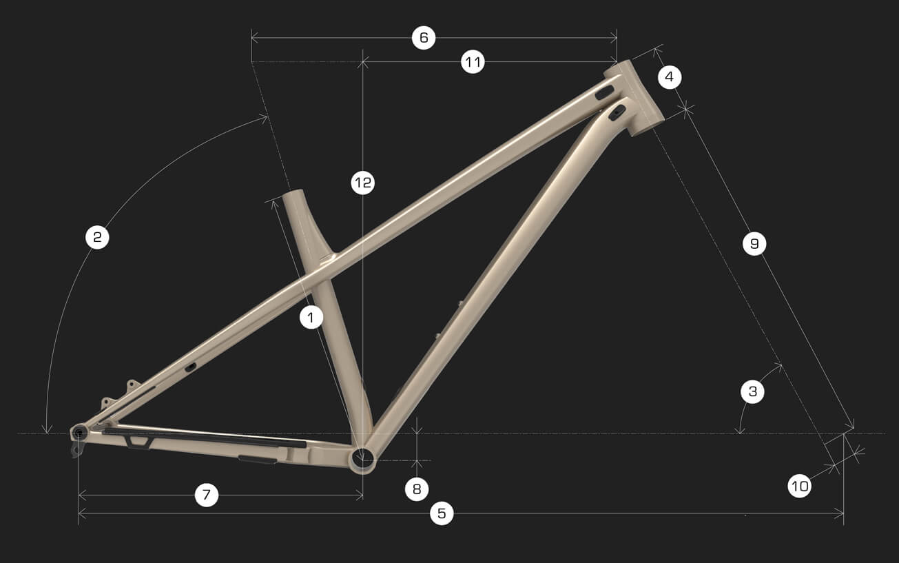 Commencal Meta HT JR Champagne - геометрия